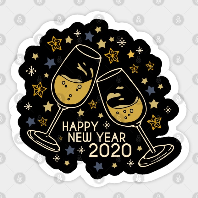 Funny Christmas New Year 2020 Sticker by Saymen Design